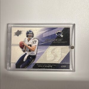 Rookie Patch Supremacy Football Card of Phillip Rivers rookie jersey card